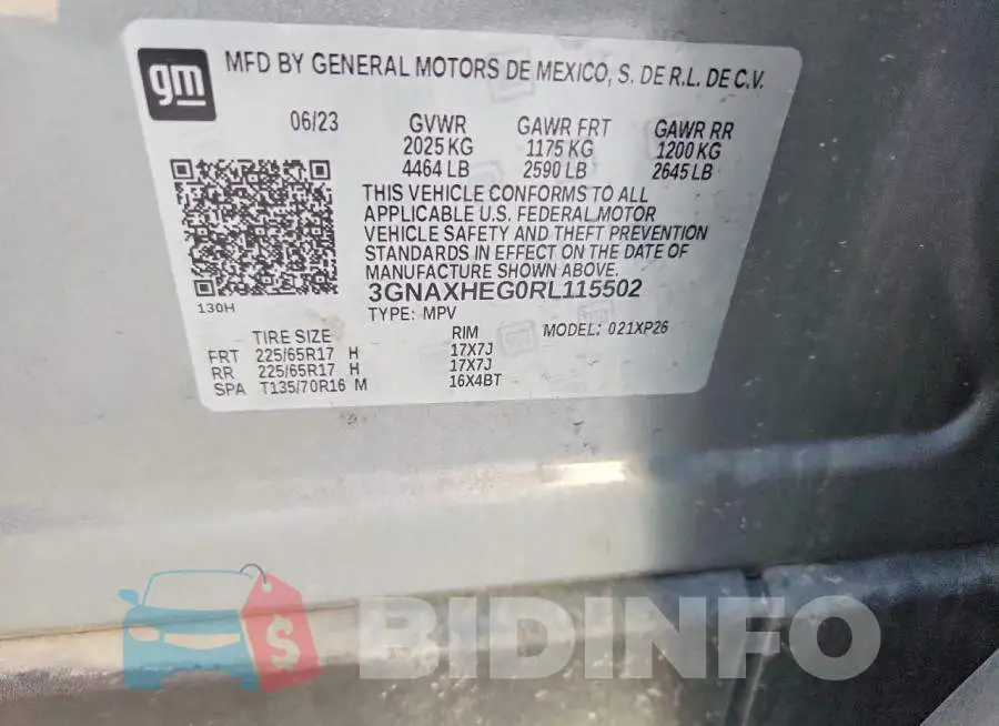 3GNAXHEG0RL115502 Photo# 13
