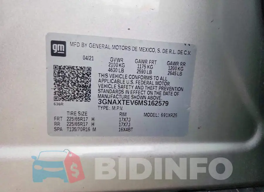 3GNAXTEV6MS162579 Photo# 12