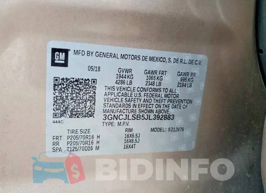 3GNCJLSB5JL392883 Photo# 13