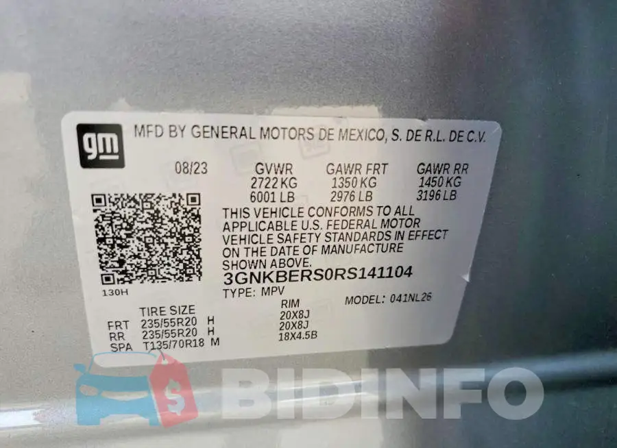 3GNKBERS0RS141104 Photo# 14