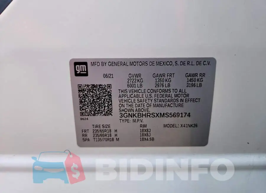 3GNKBHRSXMS569174 Photo# 13