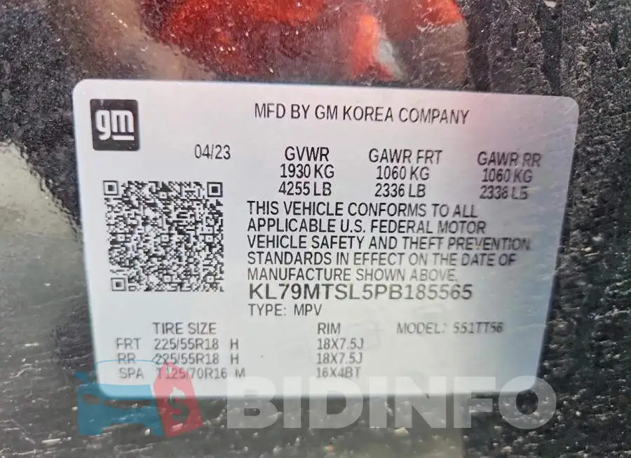 KL79MTSL5PB185565 Photo# 12