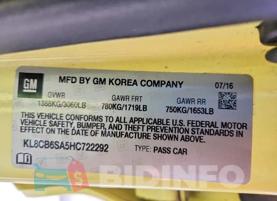 KL8CB6SA5HC722292 Photo# 12