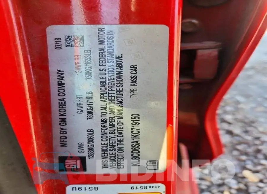 KL8CD6SA1KC719150 Photo# 12