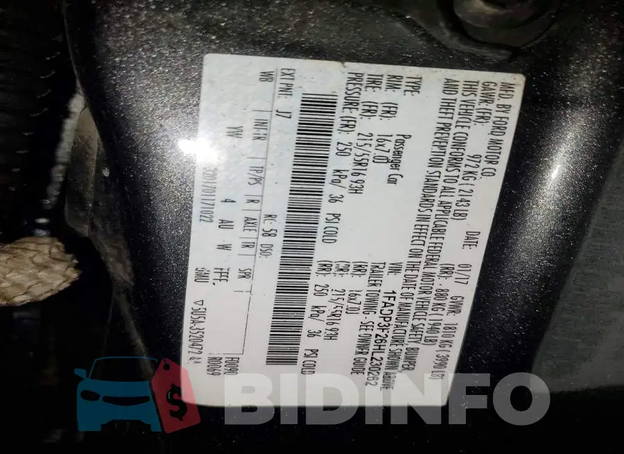 1FADP3F26HL230262 Photo# 12
