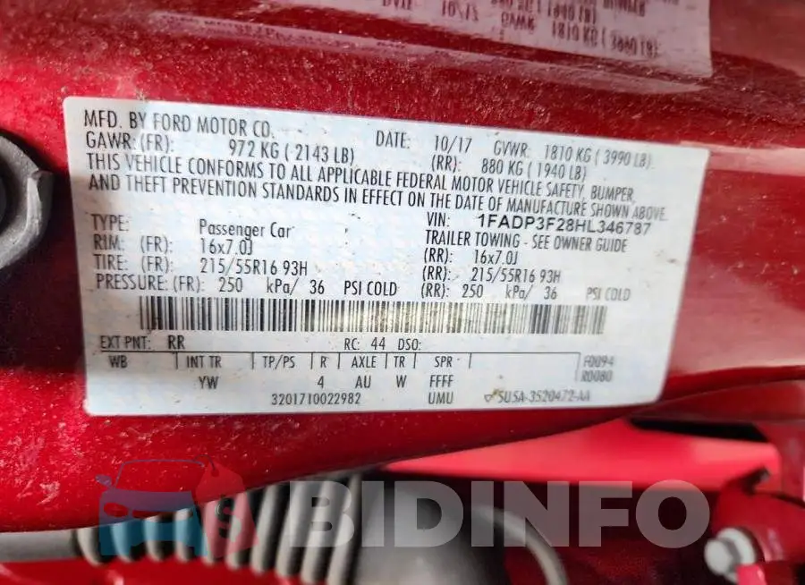 1FADP3F28HL346787 Photo# 12