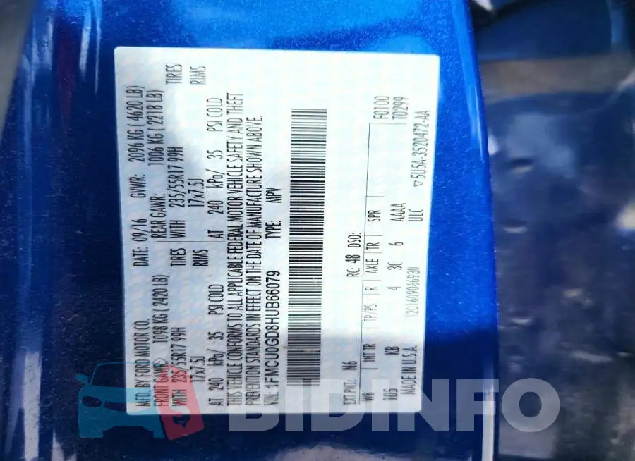 1FMCU0GD8HUB66079 Photo# 13