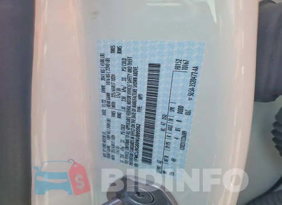 1FMCU9G60NUB95562 Photo# 13