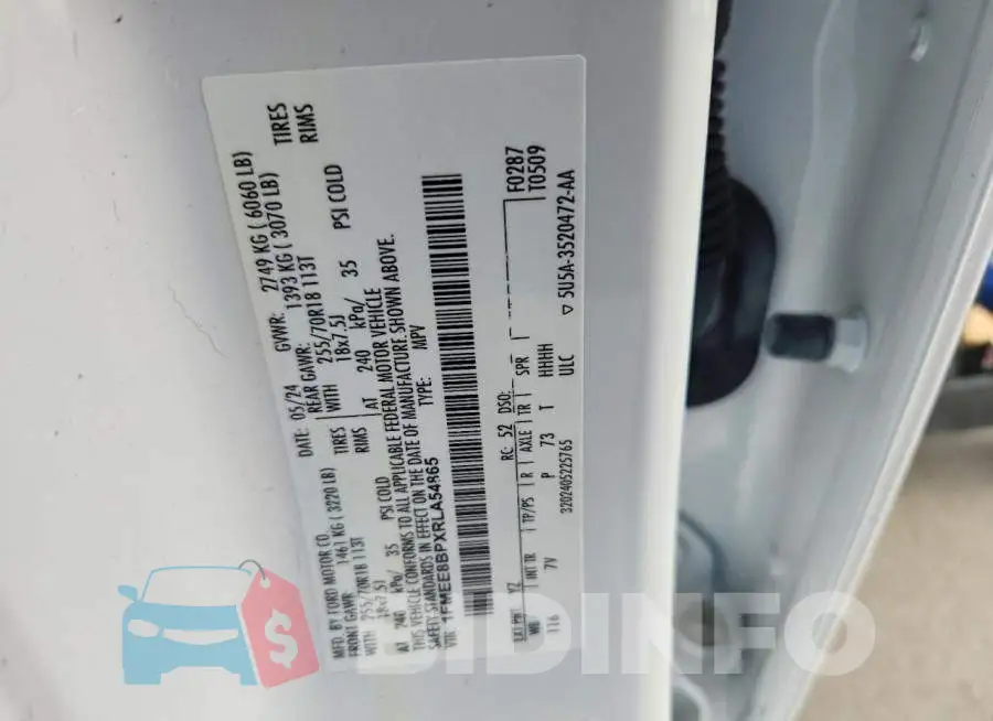 1FMEE8BPXRLA54865 Photo# 12