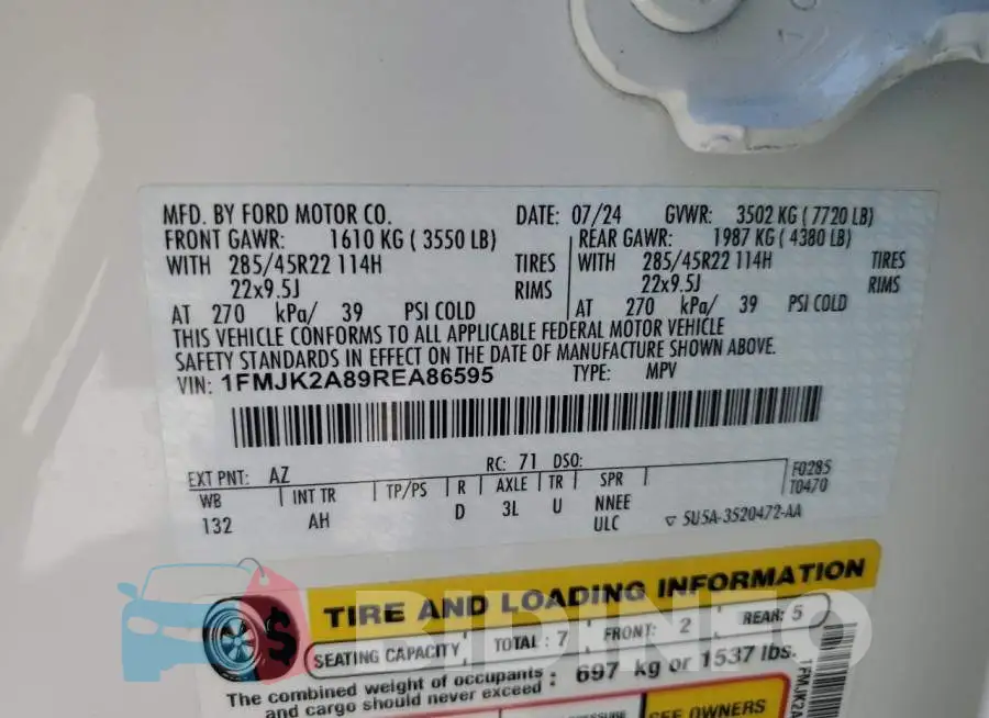 1FMJK2A89REA86595 Photo# 13