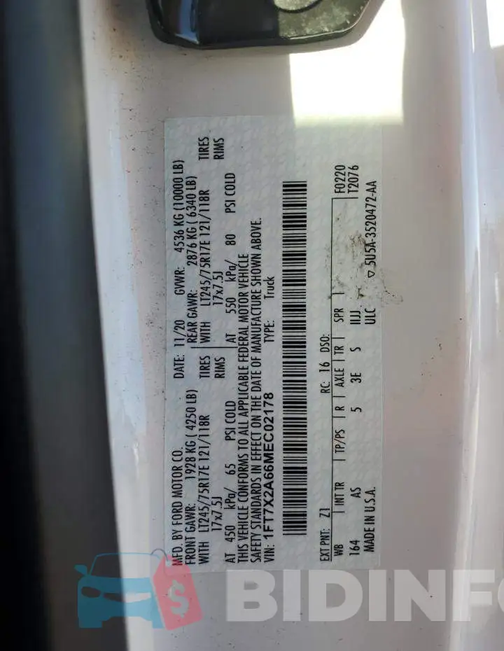 1FT7X2A66MEC02178 Photo# 12