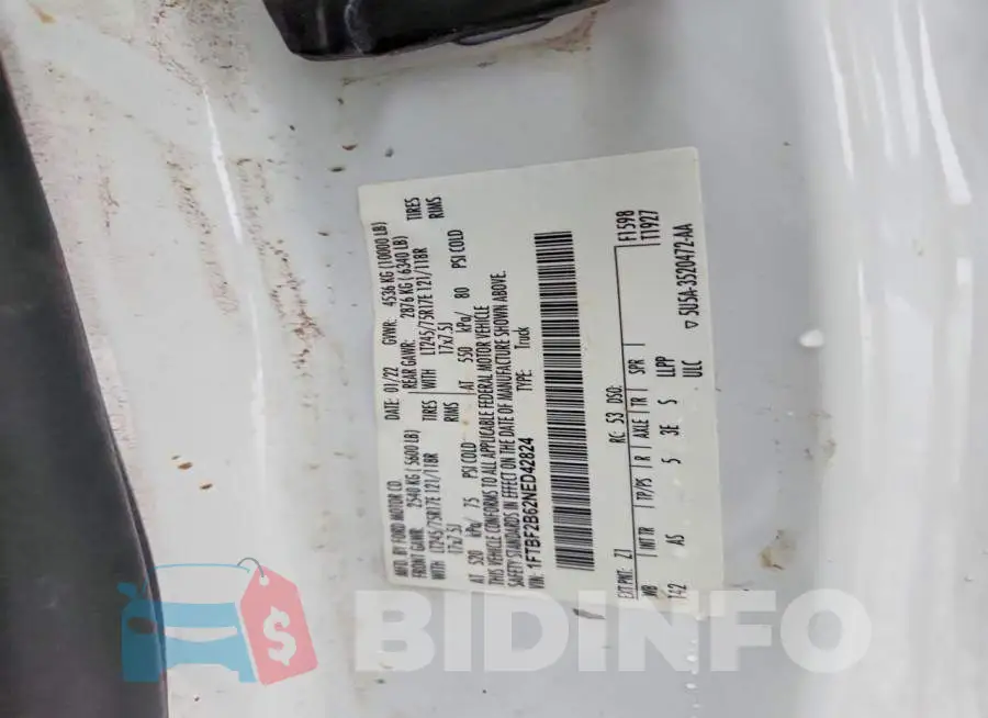 1FTBF2B62NED42824 Photo# 12