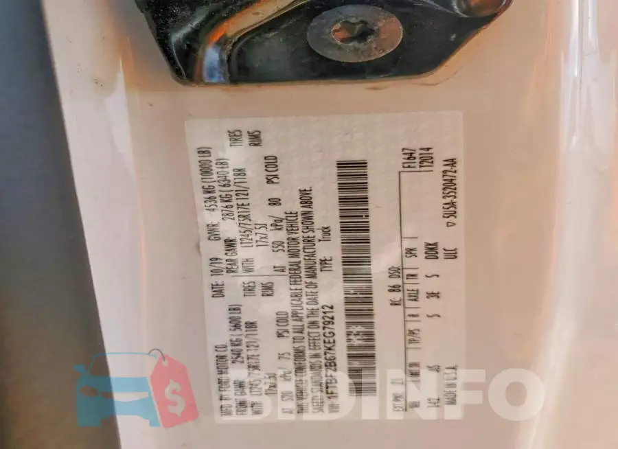 1FTBF2B67KEG79212 Photo# 12