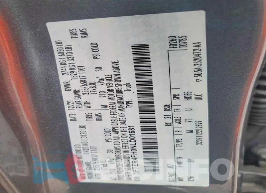 1FTER4FH0NLD01681 Photo# 12