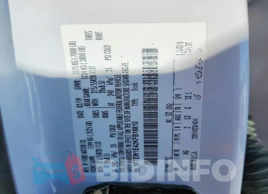 1FTEW1E42KFB16810 Photo# 13