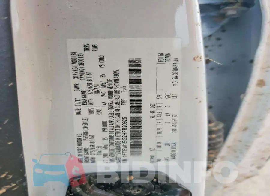 1FTEW1EG2HFB20925 Photo# 12