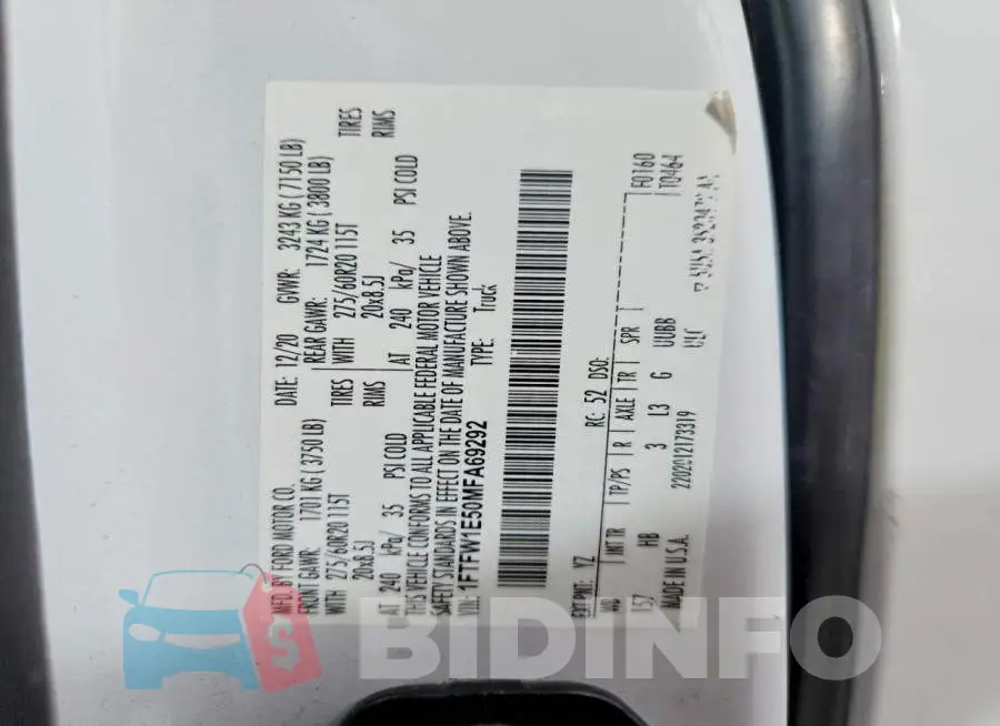 1FTFW1E50MFA69292 Photo# 12