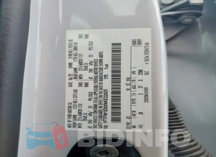 1FTFW1E8XNKE22625 Photo# 13