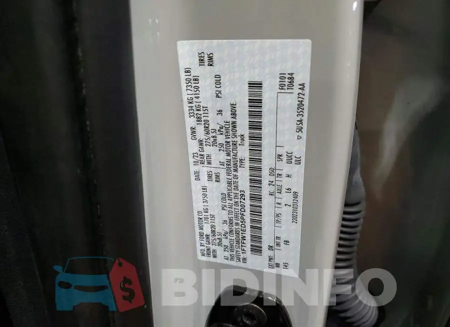 1FTFW1ED5PFD07293 Photo# 12