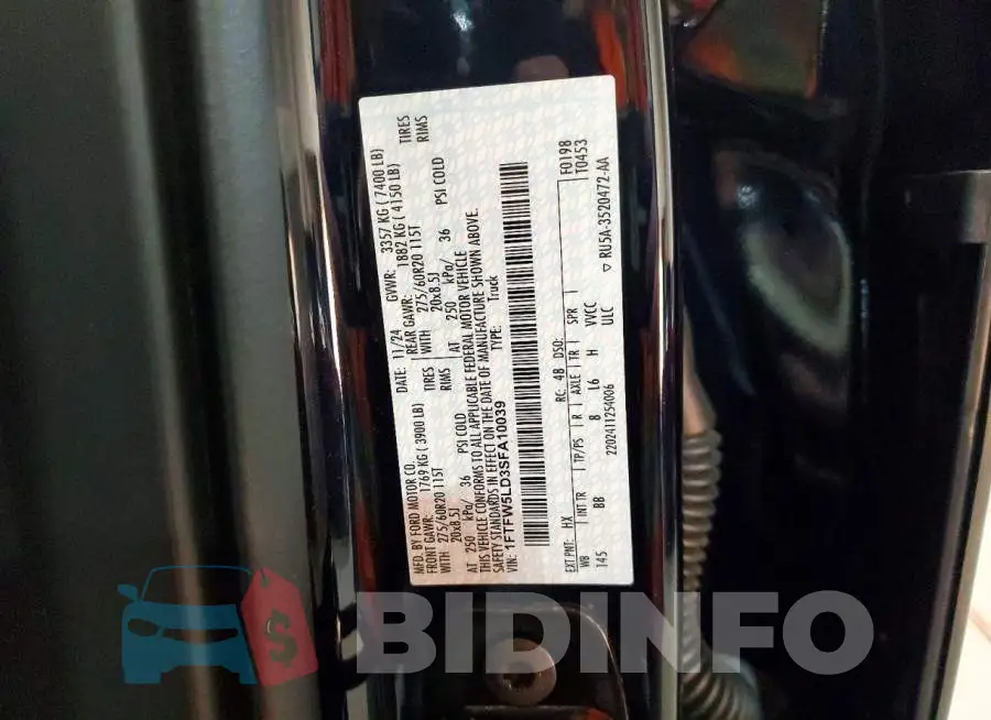 1FTFW5LD3SFA10039 Photo# 13