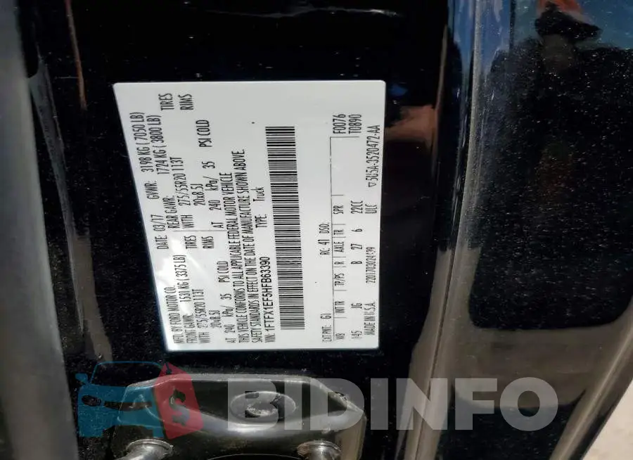 1FTFX1EF5HFB63390 Photo# 12