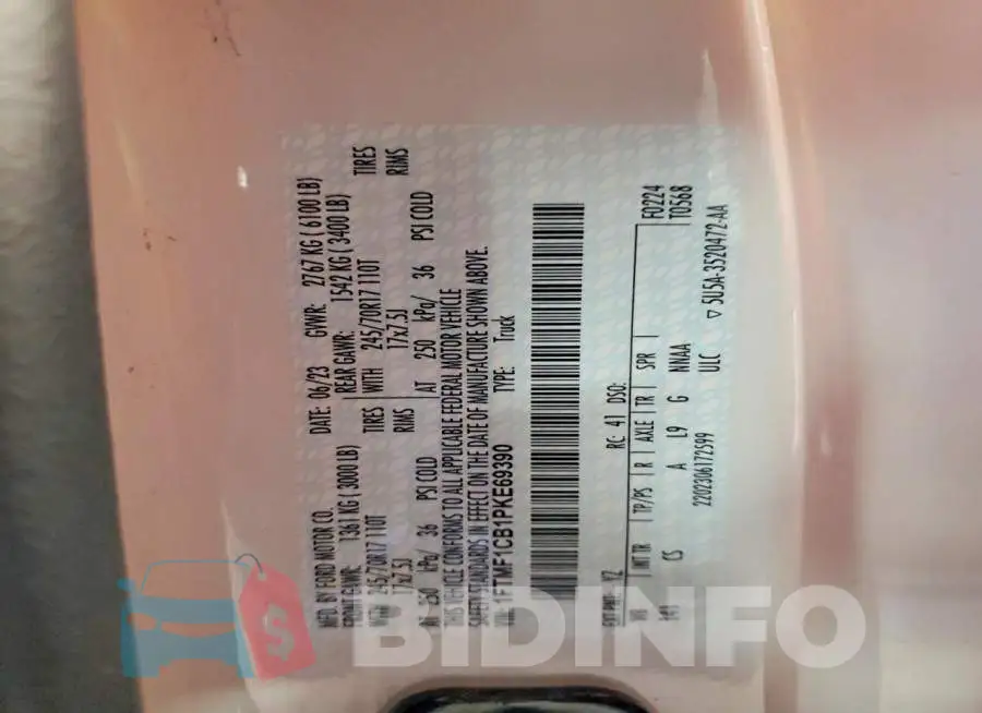 1FTMF1CB1PKE69390 Photo# 12