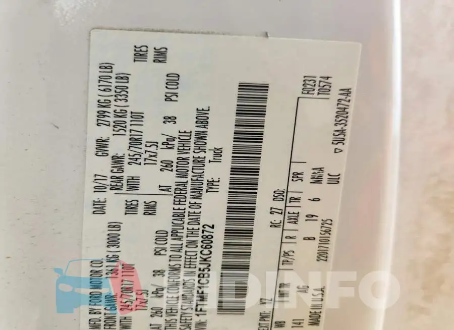 1FTMF1CB5JKC60872 Photo# 12