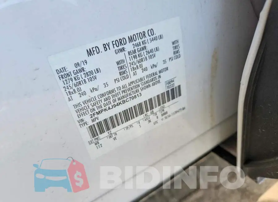 2FMPK4J94KBC70813 Photo# 13