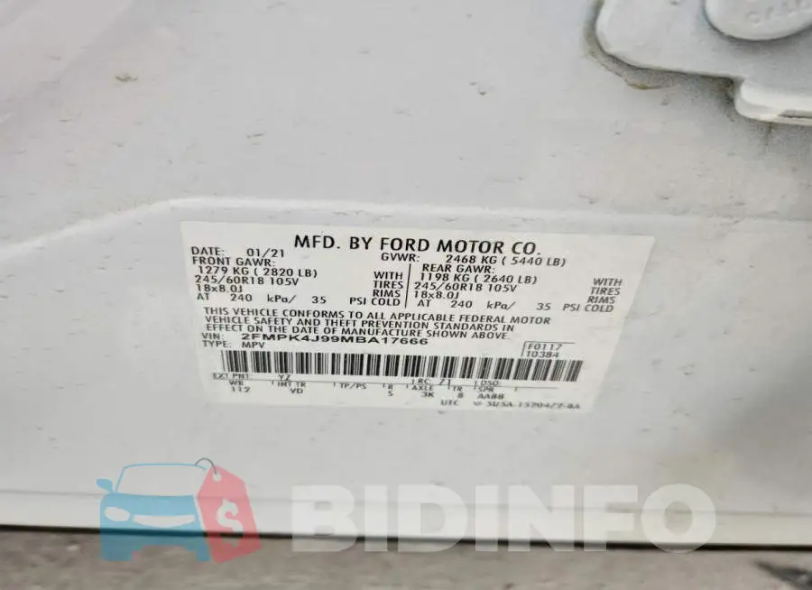 2FMPK4J99MBA17666 Photo# 14