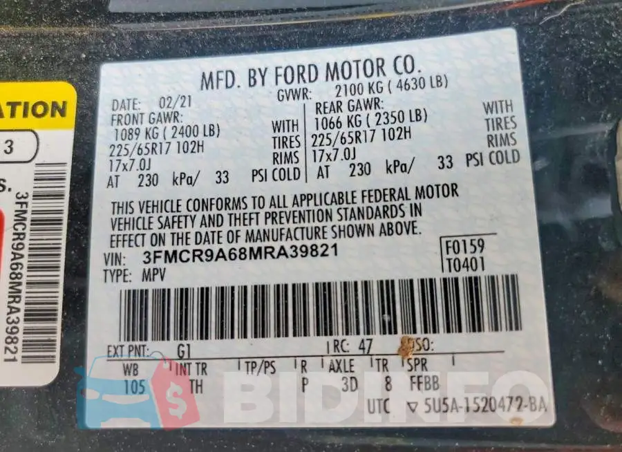3FMCR9A68MRA39821 Photo# 13
