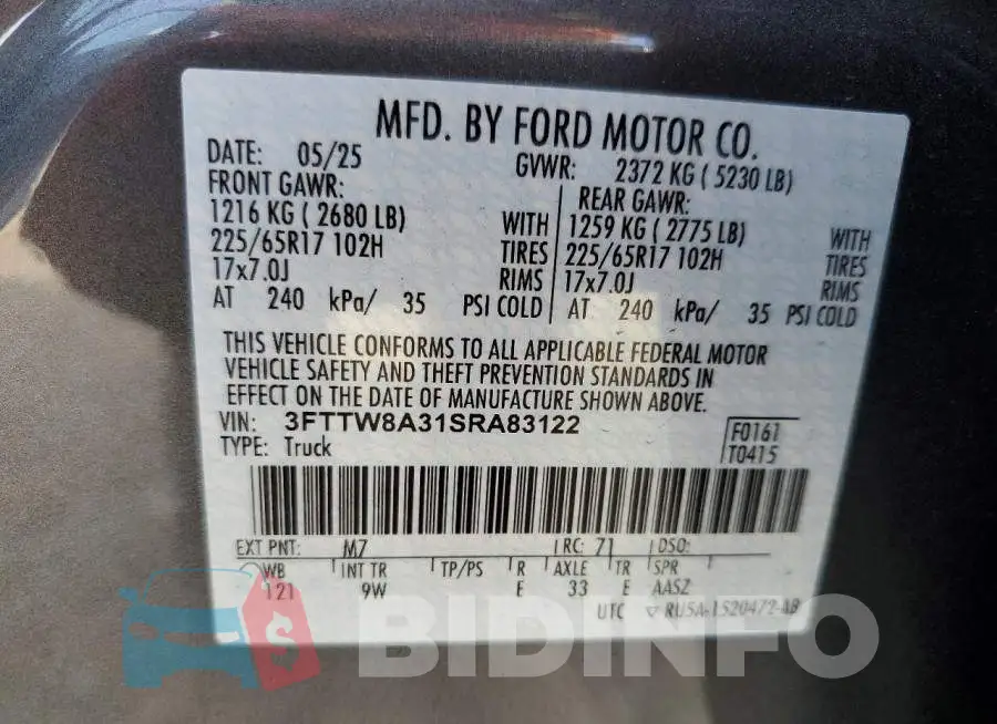 3FTTW8A31SRA83122 Photo# 12