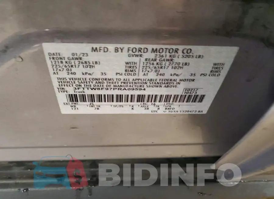 3FTTW8F97PRA09594 Photo# 13