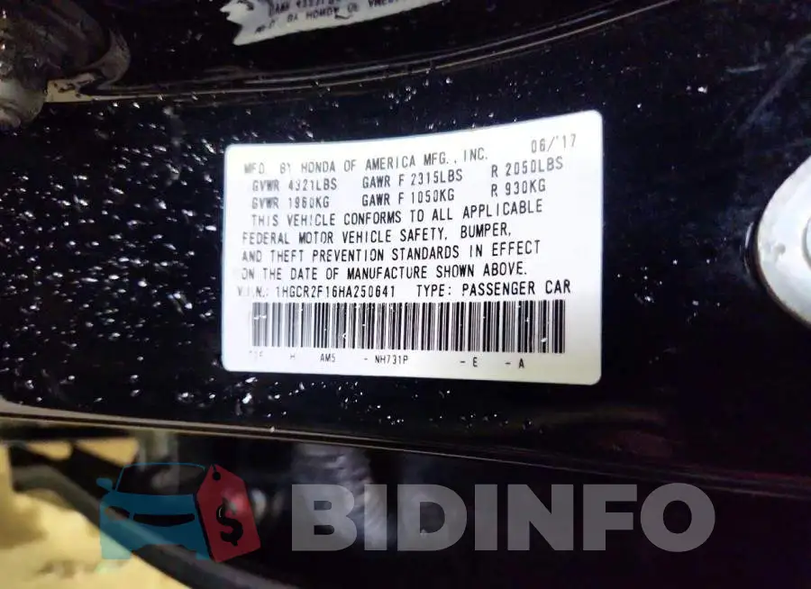 1HGCR2F16HA250641 Photo# 13