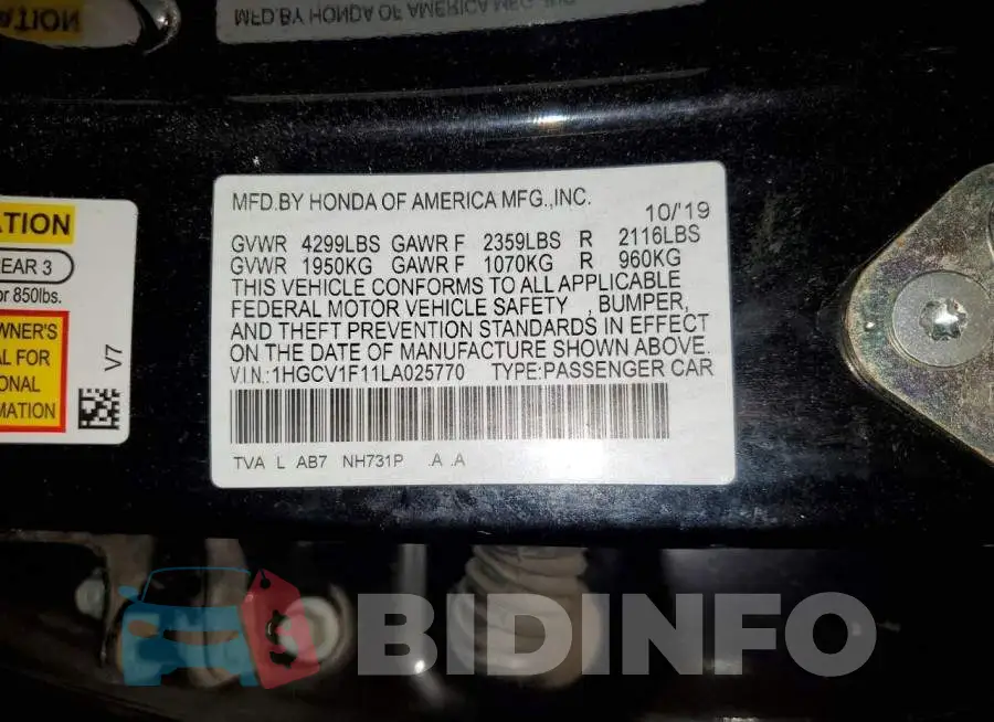 1HGCV1F11LA025770 Photo# 12