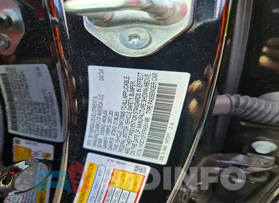 1HGCY2F57RA061486 Photo# 12