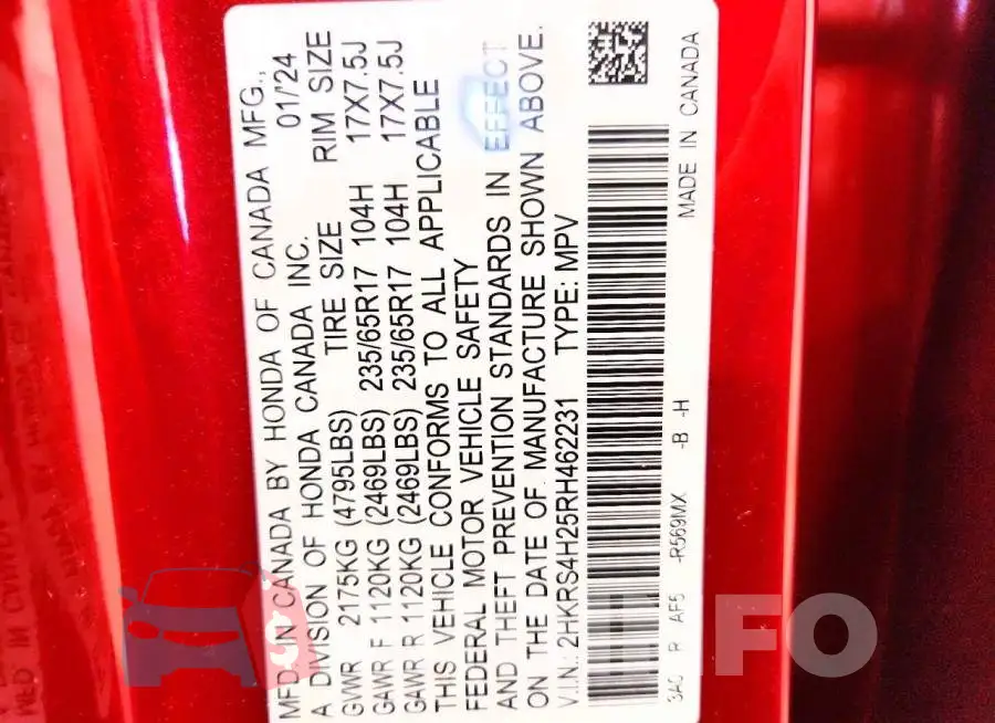2HKRS4H25RH462231 Photo# 13