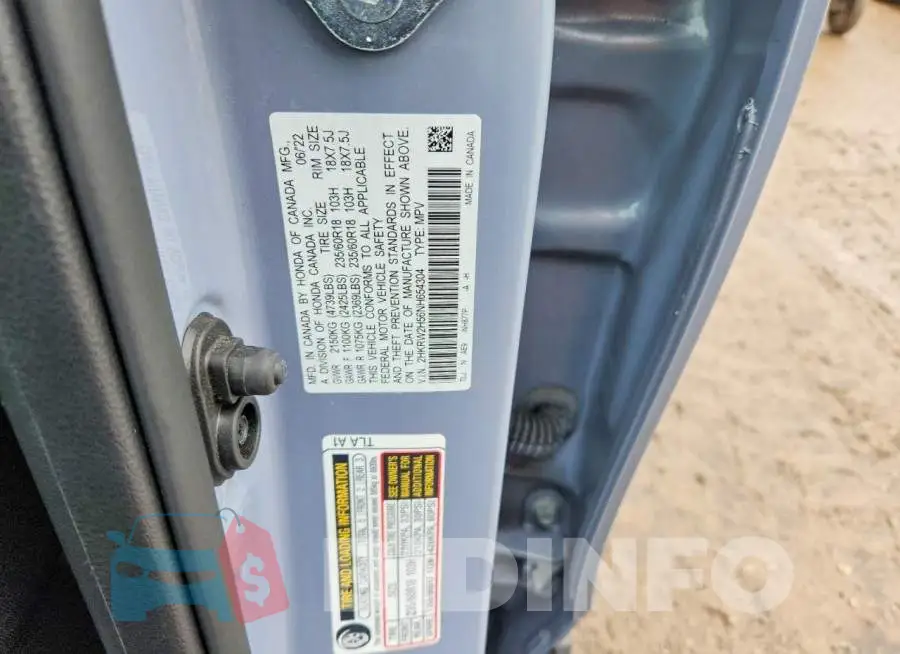 2HKRW2H56NH654304 Photo# 13