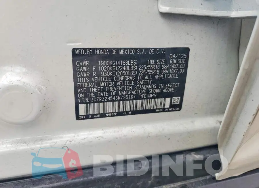 3CZRZ2H54SM795167 Photo# 13