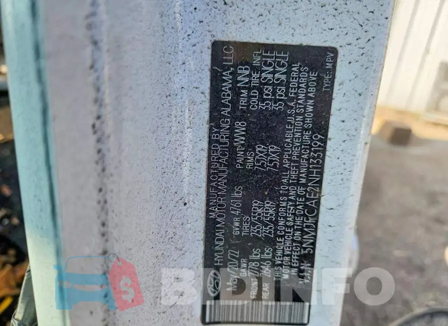 5NMJFCAE2NH133199 Photo# 13