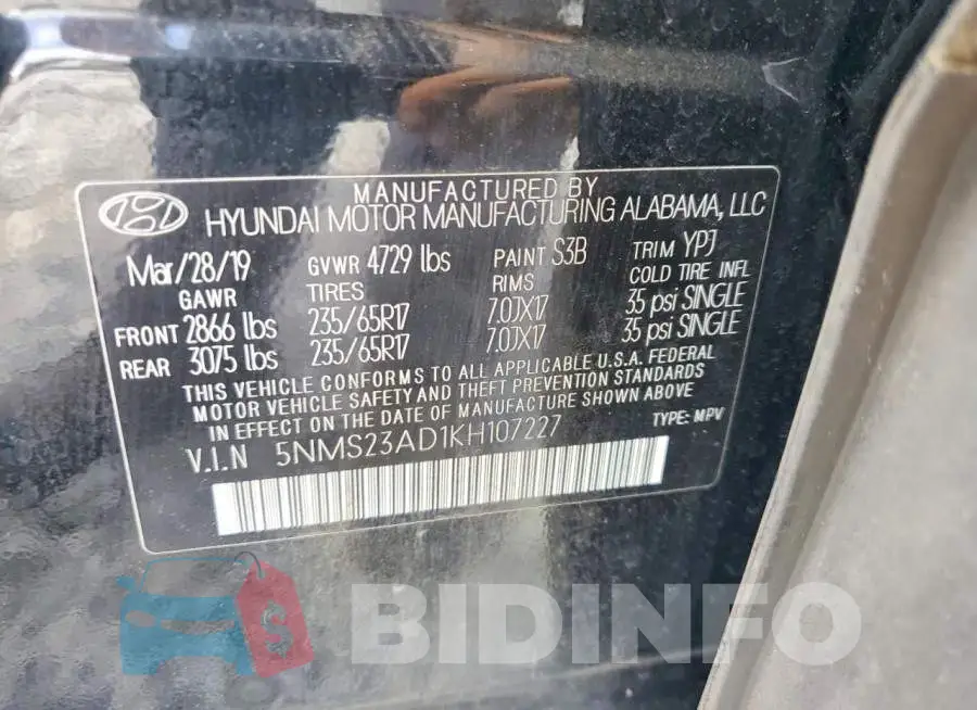 5NMS23AD1KH107227 Photo# 13