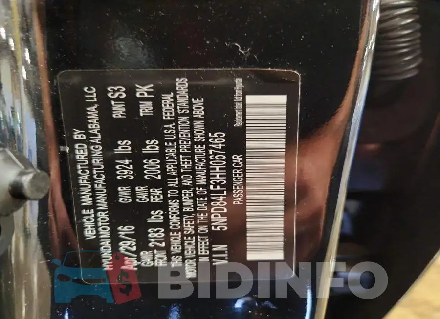 5NPD84LF3HH067465 Photo# 12