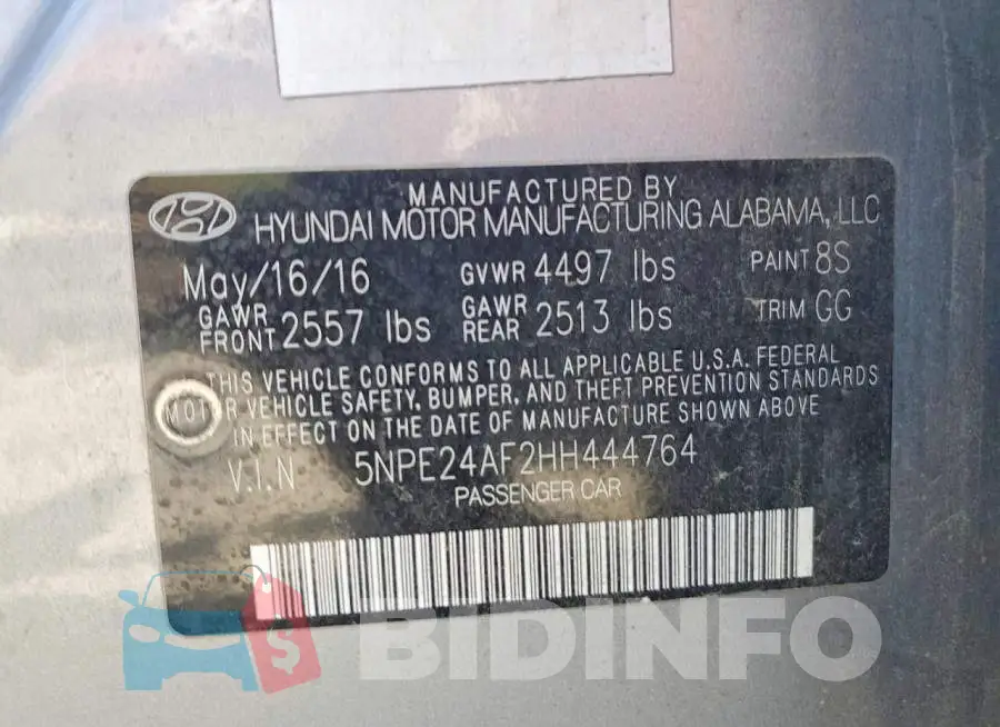 5NPE24AF2HH444764 Photo# 12