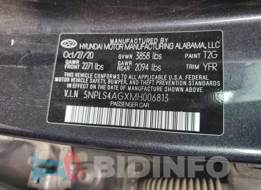 5NPLS4AGXMH006813 Photo# 13