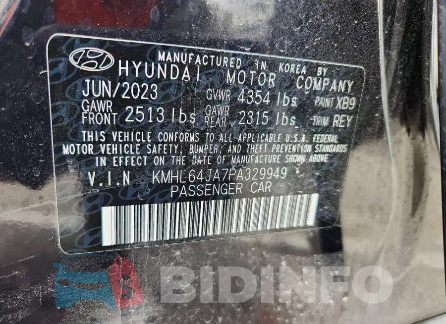 KMHL64JA7PA329949 Photo# 13