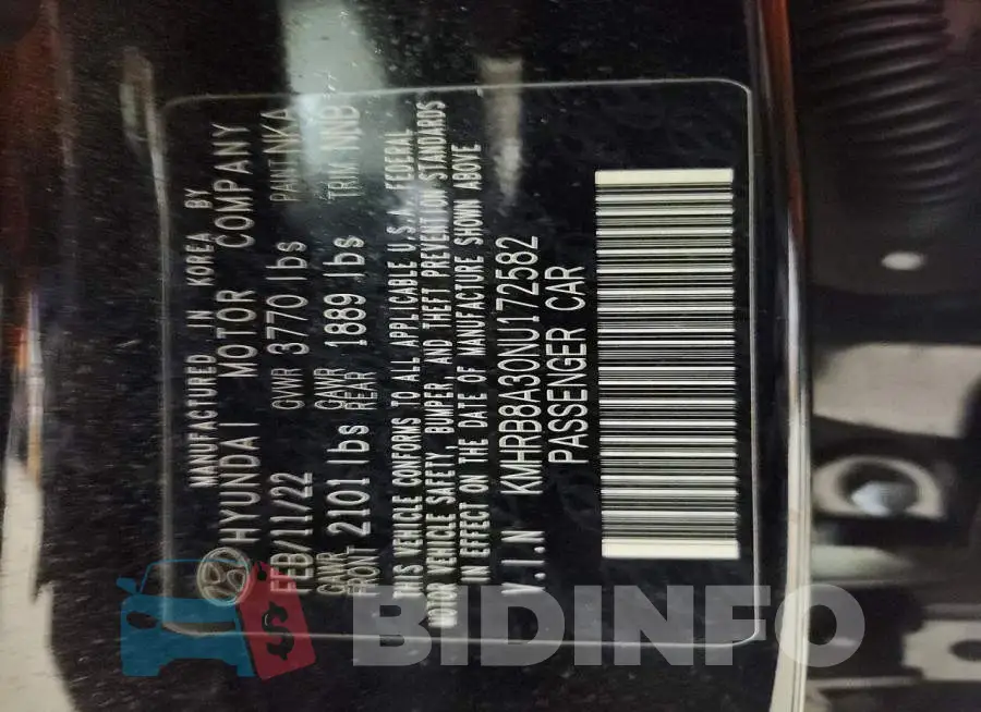 KMHRB8A30NU172582 Photo# 13