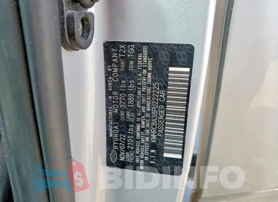 KMHRC8A38PU222225 Photo# 13