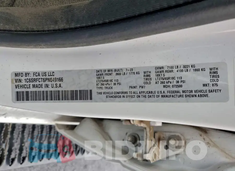 1C6SRFCT6PN649166 Photo# 12