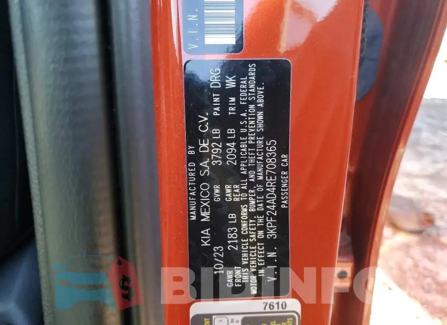 3KPF24AD4RE708365 Photo# 12