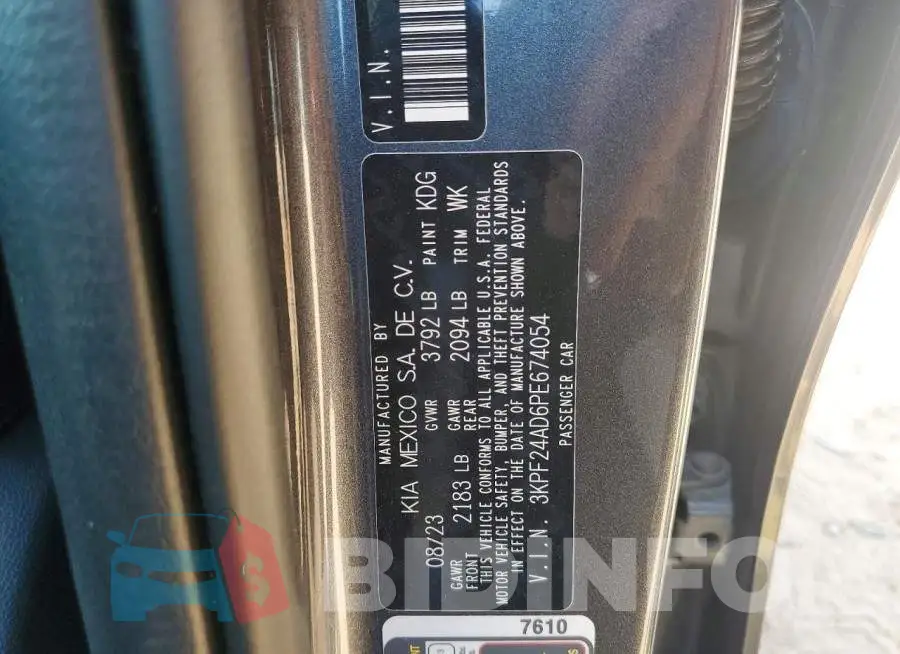 3KPF24AD6PE674054 Photo# 12