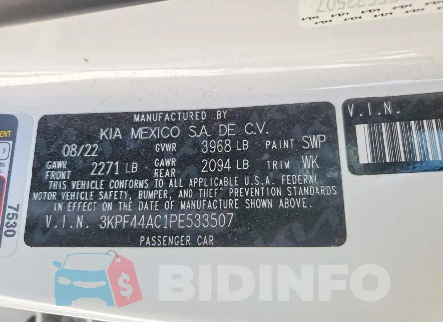 3KPF44AC1PE533507 Photo# 12